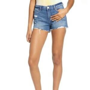 Blank NYC The Astor Cut Off Shorts Women's 26 Low Rise Distressed Stretch Denim